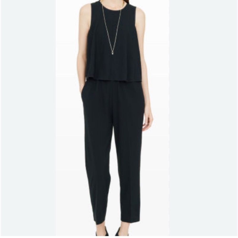 Club Monaco: flattering Black Sleeveless Jumpsuit